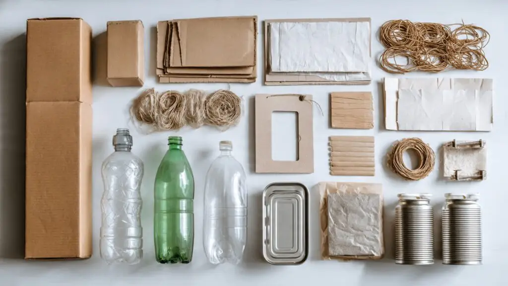 Free desk organization hacks using recycled cardboard and plastic bottles