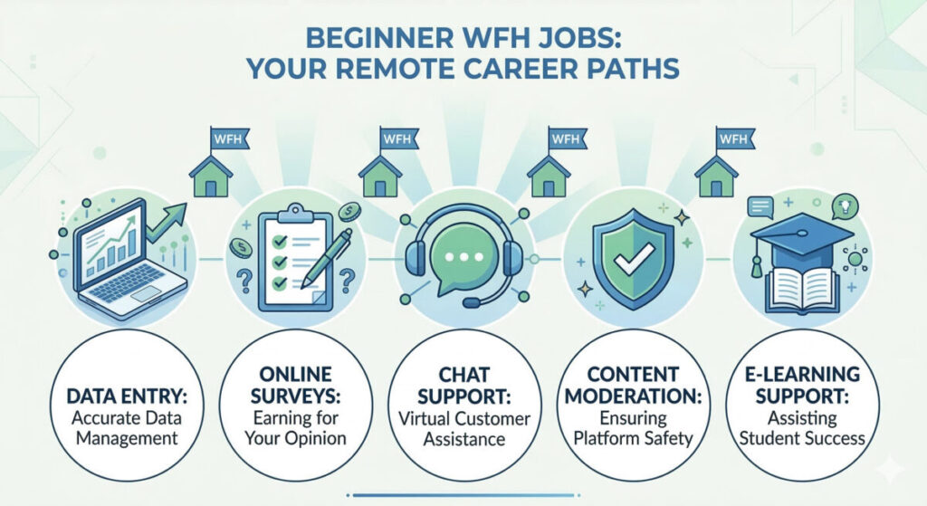 Beginner work from home jobs in India for freshers and students 2026