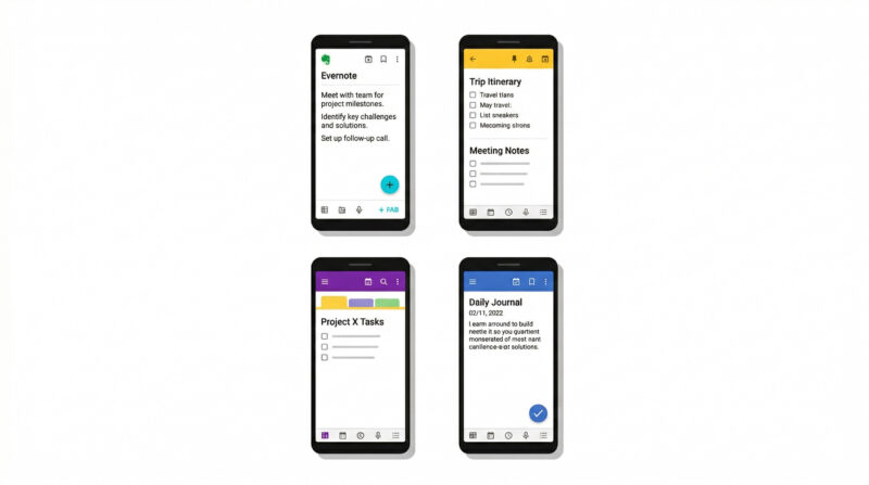 8 best handwritten notes apps for Android displayed on phone screens — comparison collage