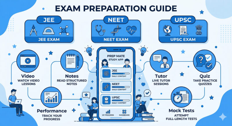 Best self study app for competitive exams India — JEE NEET UPSC
