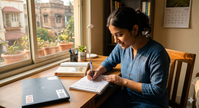 expert tips to follow time table for study at home – Indian student with checklist