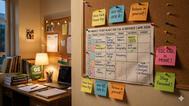 weekly study revision plan at home for Indian students – time table chart